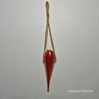Vintage Murano-Style Hanging Trumpet Vase 11" tall Handblown Thick Glass