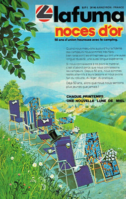 Advertising 03 24 1980 Lafuma Camping Relaxation Armchairs Golden Wedding