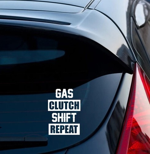 Gas Clutch Shift Repeat Manual Car Funny Bumper Sticker Funny Gift for ...