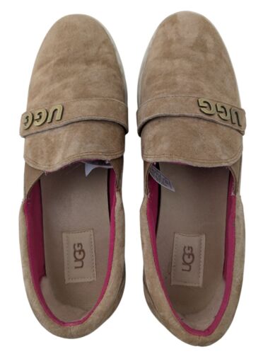 UGGS Kitlyn Charm Woman's 9.5 Tan Suede Side Gore Panels Slip on Loafer Shoe - Picture 6 of 11