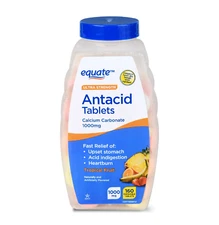 Equate Ultra Strength Antacid Tropical Fruit Chewable Tablets, 1000 Mg, 160 Ct