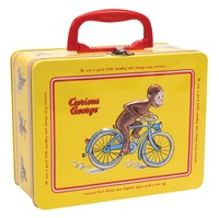 Curious George Tin Keepsake Box With Latch By Schylling , New, Free Shipping on sale Curious George Tin Keepsake Box With Latch By Schylling , New, Free Shipping on sale