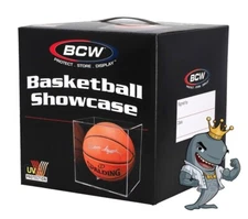 BCW Basketball Showcase with Stand & UV FREE SHIP