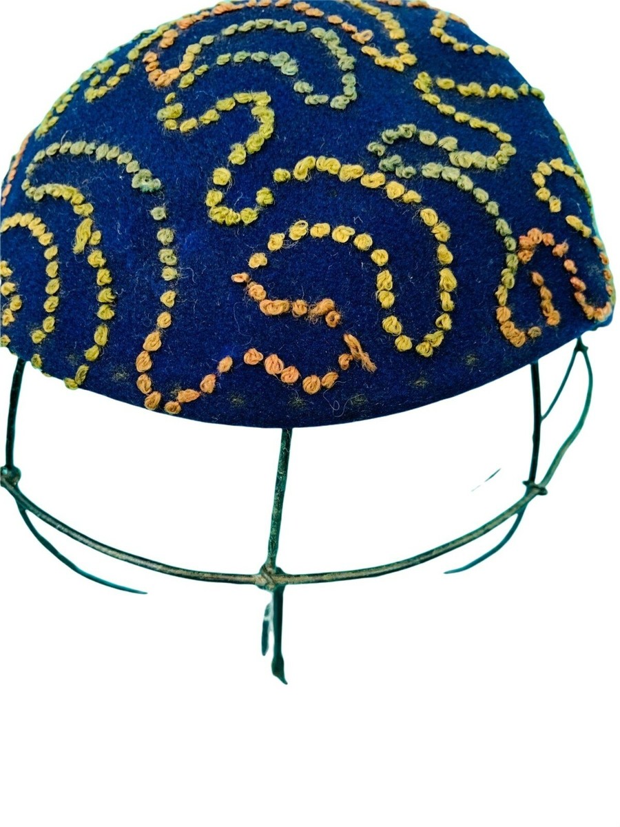 Vintage 1940s Swirl Hat Purple Colorful Stitched Beret Vintage 1940s Swirl Hat Purple Colorful Stitched Beret | eBay main image 3