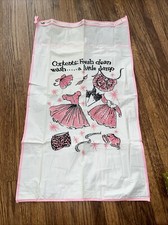 True Vintage Mid-century 1960s 1970s Laundry Bag w/zipper Pink