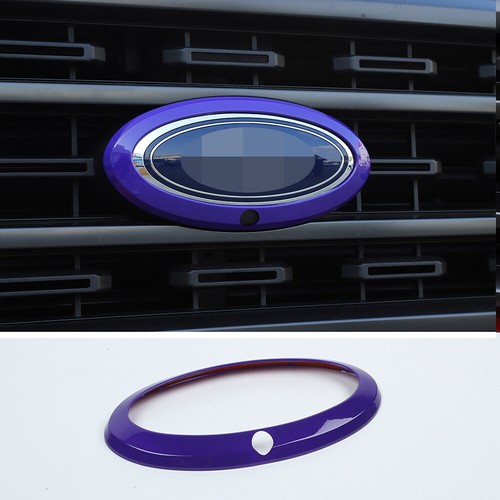 Purple ABS Front Grille Center Logo Emblem Badge Ring Trim For Ford F150 2021-23 - Picture 1 of 11