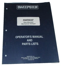 Sweepster RMRMAF Rear-Mounted Sweeper Operators & Parts Manual ORIGINAL!