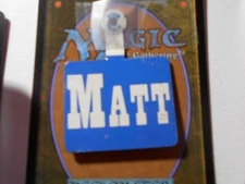1-1/2" Matt unknown location and office litho tab pinback button