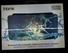 iHome iBT39B Bluetooth Speaker Portable Waterproof Black IP67 SEALED NOS