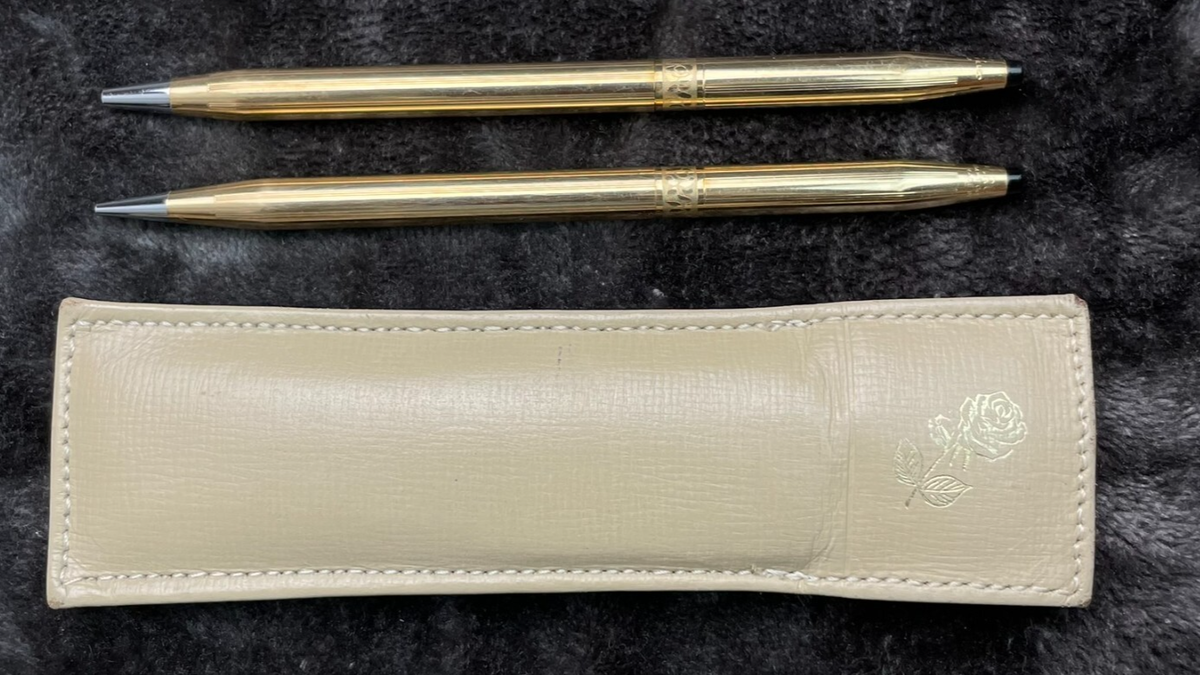 Cross 1/20 14kt Gold Filled Floral Engraved Pen and Pencil