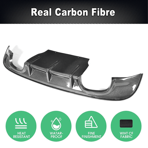 Carbon Fiber Rear Bumper Diffuser Spoiler Lip Fit For Jaguar XE Sedan 2015-2019 - Picture 6 of 12