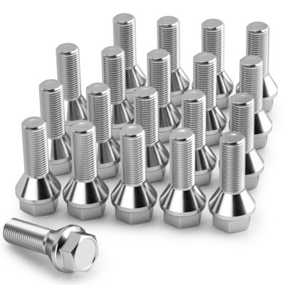Upgrade 20pcs Wheel Lug Bolts M12x1.25 for 2014-2022 Jeep Cherokee 19mm Hex Upgrade 20pcs Wheel Lug Bolts M12x1.25 for 2014-2022 Jeep Cherokee 19mm Hex