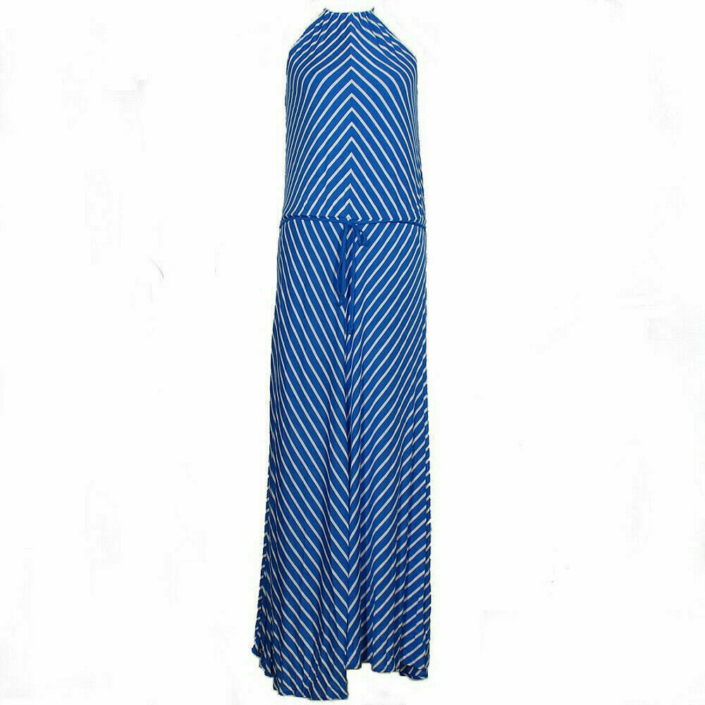ralph lauren striped halter dress Lauren Ralph Lauren Women's Striped Crinkle Georgette Halter Dress COUTUREPOINT