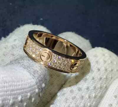Love Wedding Band Ring 14K Yellow Gold Plated Statement Lab Created Diamond 2Ct