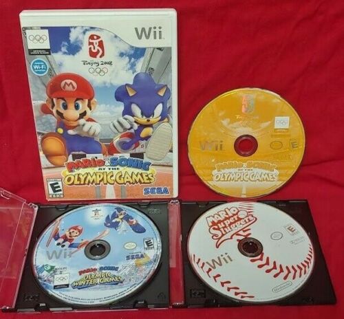 dagboek Terug kijken magie Mario Sonic Olympic Winter, Summer, & Sluggers Games Lot Nintendo Wii * Wii  U | eBay