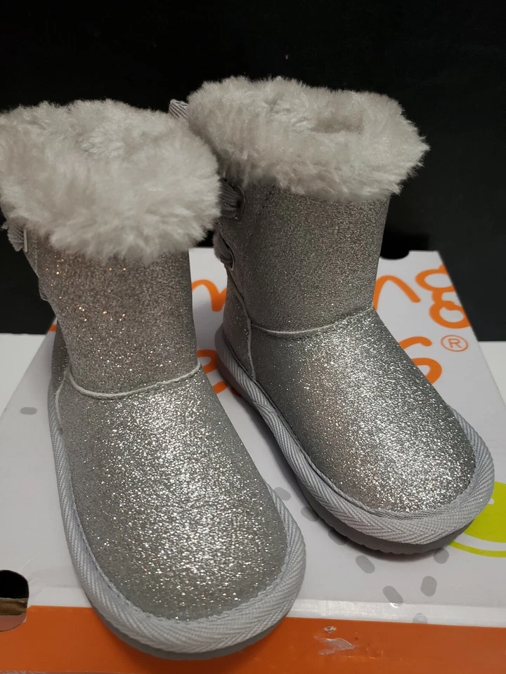 Новый в коробке Jumping Beans Vernie серый блестящий амортизированный ребенка ясельного возраста ботинки размер 6 розничной $45 - Изображение 4 из 4