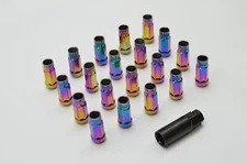 1320 Steel Ball seat lug nuts 12x1.5 Neo Chrome color 48mm length 20pcs Extended
