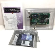 Kingston EtheRx PCI Ethernet Adapter KNE40BT booklet instructions diskettes