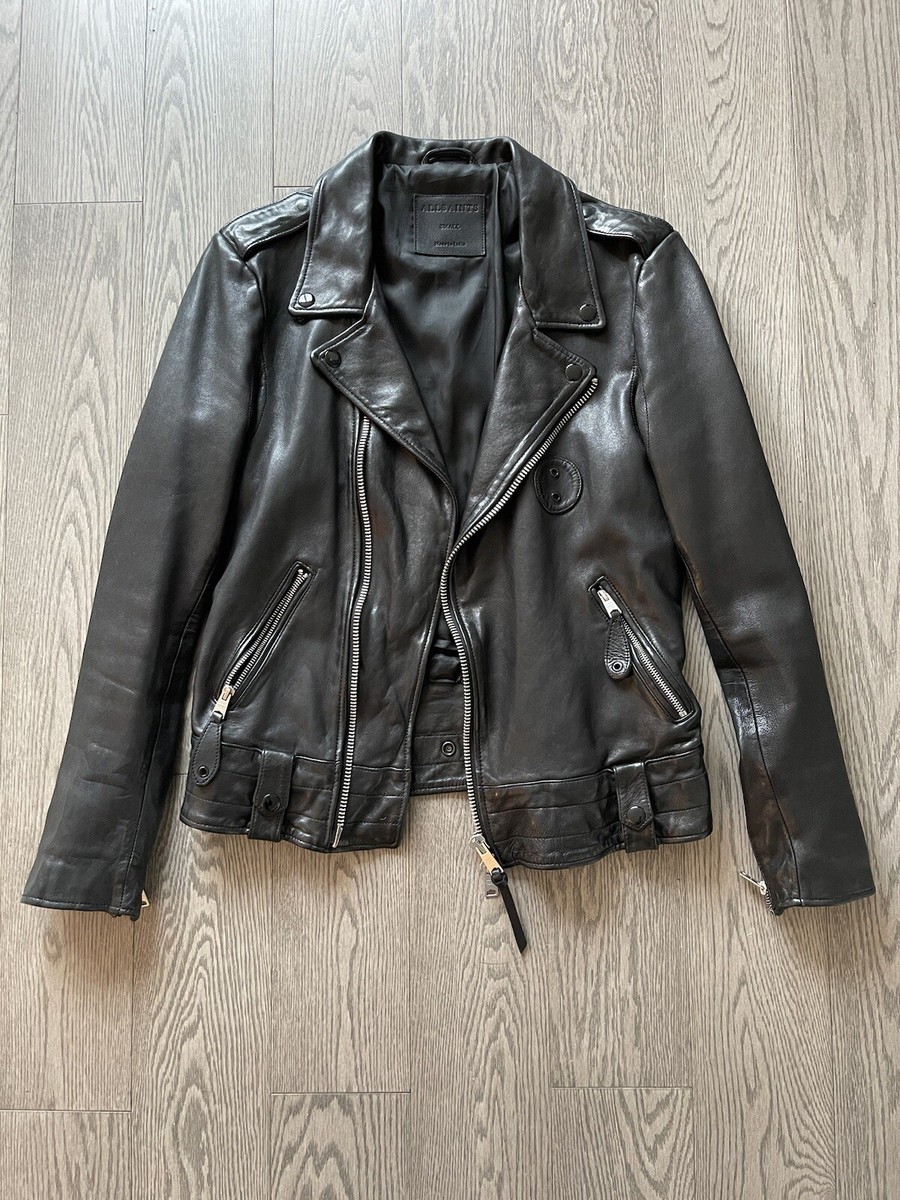 ALL SAINTS グレー ボンバージャケット 羊革MA-1 S ALL SAINTS グレー ボンバージャケット 羊革MA-1 S