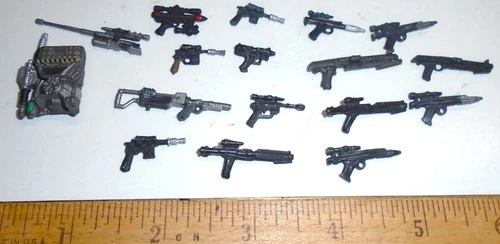 New ListingStar Wars Figure Modern Accessory Lot       Blaster Pistol Hand Guns / Backpack