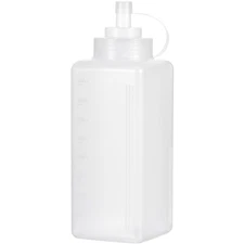 Large Squeeze Bottle Plastic Squeeze Squirt Condiment Bottles with 27.1 Ounces