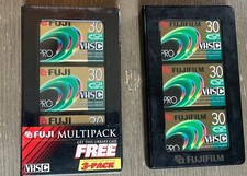 2 Fuji Pro TC-30 Premium High Grade VHS-C Camcorder Tapes With Case 3 Pack