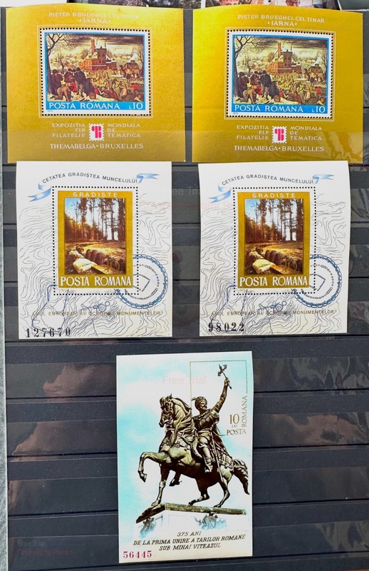 Romania 1975 Lot of 2 Sc. 2542, 2 Sc. 2595, 2 Sc. 2569 + Sc. 2574 MNH, OG, XF