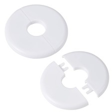 2pcs Wall Split Flange, Self-Adhesive Escutcheon 2.76x2.76x0.24in, White