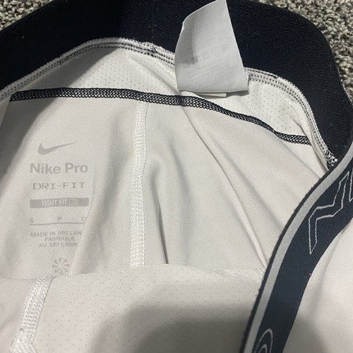 Nike Pro Dri Fit 3/4 Compression Tight Fit Leggings Mens Sz Small White - Picture 2 of 2