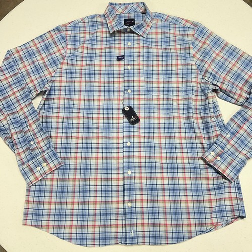 Camisa Johnnie-O Manga Larga Rendimiento Botones A Cuadros Nueva Con Etiquetas Peterson Bombay XL - Imagen 3 de 11