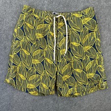 Trunks Surf Swim Co Swim Trunks Mens Large Blue Print Mesh Lined Drawstring