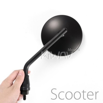 Motorrad Rückspiegel Eclipse Kurzstamm schwarz ein Paar 8mm Bolzen für Roller