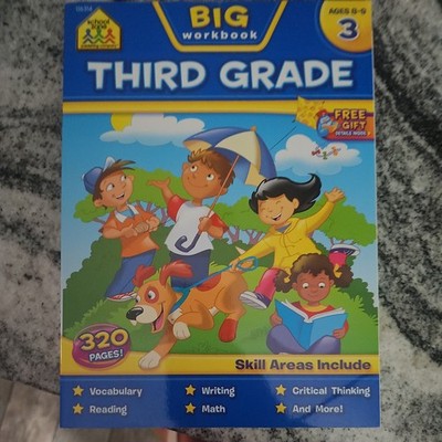 Big Third Grade School Zone Staff Educational Workbook 