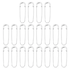 20pcs Large Safety Pins 80mm 3.15 Inch Metal Safety Pins Clips Silver Tone