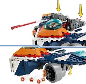 LEGO Marvel Rocket&rsquo;s Warbird vs. Ronan, Buildable Super Hero Spaceship Toy for K
