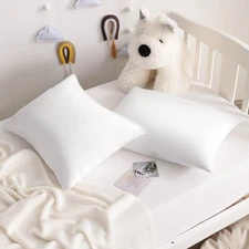 Ultra Soft Silk Satin Toddler Pillowcases - 2 Pack, 13x18 Inch, Machine Washable