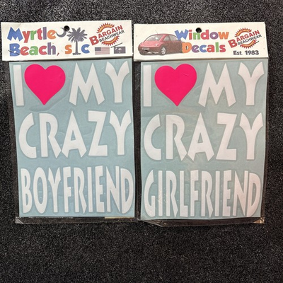 #ad #ad I ♥ MY BOYFRIEND or GIRLFRIEND Sticker Love Heart Car Window Valentine’s Day $7.99