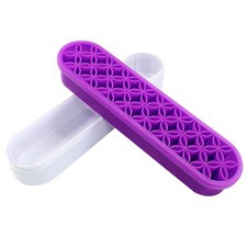 Silicone Makeup Brush Holder Storage Stand for Art Paint Brushes Purple