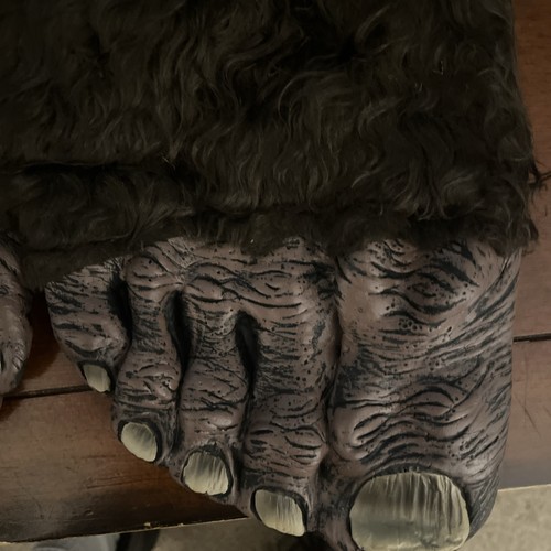 Gorilla Ape Adult Halloween Costume Monkey Mask Gloves Feet One Size - Picture 2 of 10