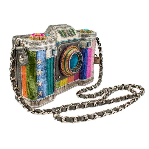 Mary Frances Life in Color Beaded Handbag Camera-Themed Crossbody Bag, Multic... - Picture 3 of 7