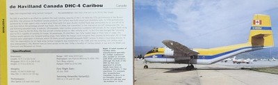 De Havilland Caribou Picture Aircraft Info Detail Vtg Original Article Sheet  