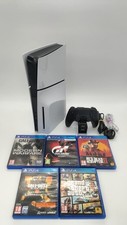 Sony PS5 Slim Disc Edition 1 Controller 5 Games Charging Stand Bundle
