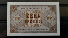BRD 10 Pfennig Bundeskassenschein Ro. 315 1967 UNC