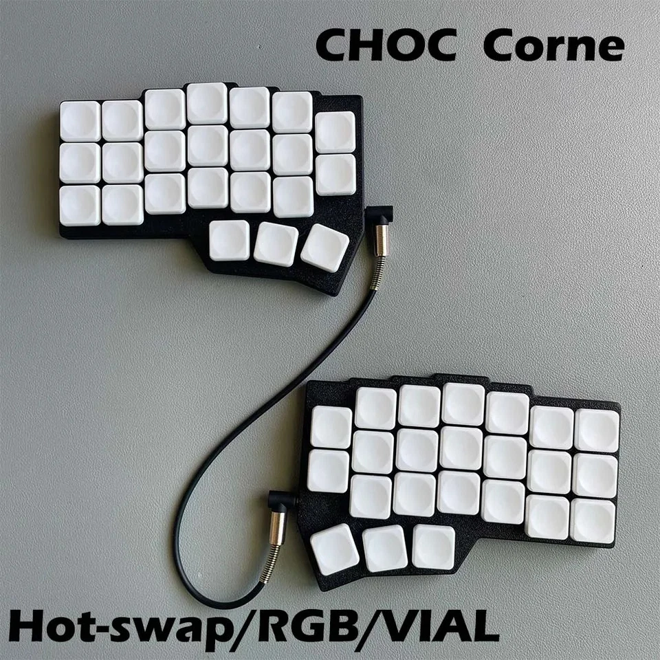 CHOC Corne Low Profile Split Mechanical Keyboard Hot-Swap Kailh Choc V1/V2 - Image 2 of 4