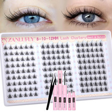 Natural Lash Clusters Kit 8-10-12Mm Short Eyelash Clusters Kit Wispy Cluster Eye