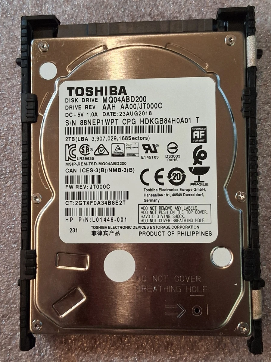 Toshiba 2TB Storage Capacity Hard Drives (HDD, SSD & NAS) for sale