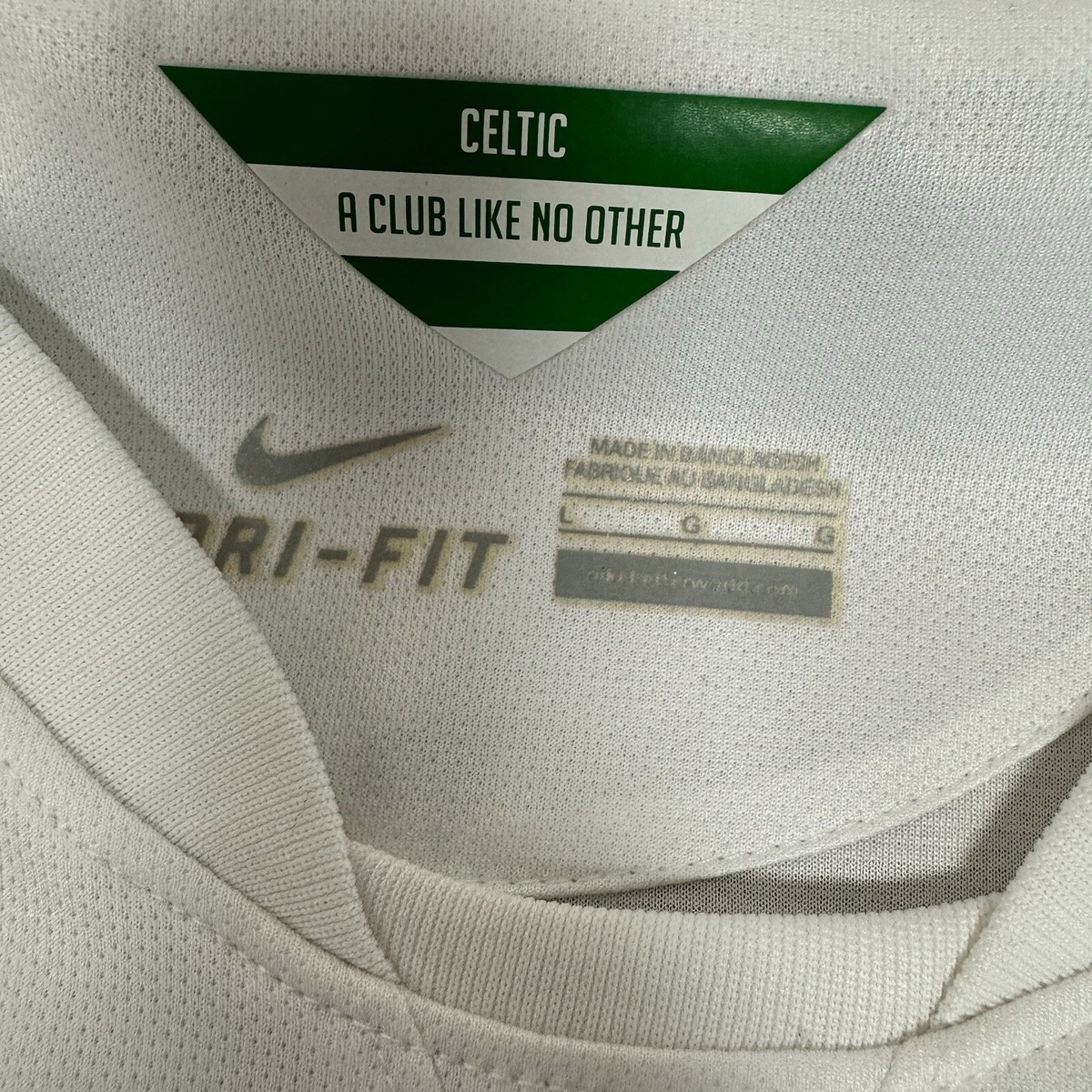 Nike Celtic FC DRI-FIT ジャージ Celtic Jersey Mens Large White Soccer 2014 2015 Dri Fit Nike