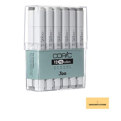 Copic Markers 12-Piece Toner Gray Set (Discontinued model: EAN 4511338002186)
