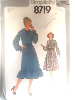 Dress Flowy Loose 10 Simplicity 8719 Sewing Pattern VTG 70's UC Flounce Prairie | eBay Dress Flowy Loose 10 Simplicity 8719 Sewing Pattern VTG 70's UC Flounce Prairie | eBay