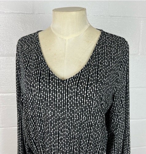 Garnet Hill dress Size M organic cotton Black & white tassels - Picture 4 of 9